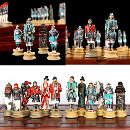 Historical Theme Resin Chess Figures 32 Painted Chess Game Gift Collection Carauana Store