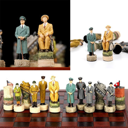 Historical Theme Resin Chess Figures 32 Painted Chess Game Gift Collection Carauana Store