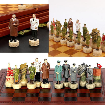 Historical Theme Resin Chess Figures 32 Painted Chess Game Gift Collection Carauana Store