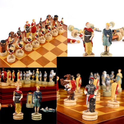 Historical Theme Resin Chess Figures 32 Painted Chess Game Gift Collection Carauana Store