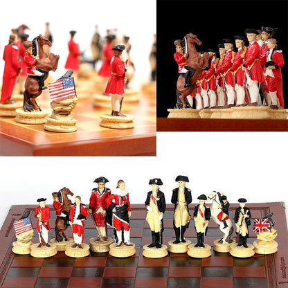 Historical Theme Resin Chess Figures 32 Painted Chess Game Gift Collection Carauana Store