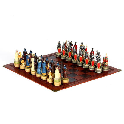 Historical Theme Resin Chess Figures 32 Painted Chess Game Gift Collection Carauana Store
