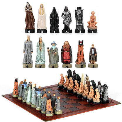 Historical Theme Resin Chess Figures 32 Painted Chess Game Gift Collection Carauana Store
