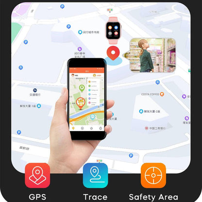 LEMFO Smartwatch with Sim Card 4G SOS WiFi GPS Location Camera Video Call smart watch 1000mAh kids Carauana Store
