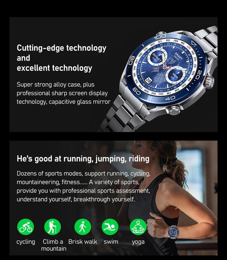 LEMFO smartWatches for men stainless steel|Your Timeless Companion, Now Exclusively Yours! Carauana Store
