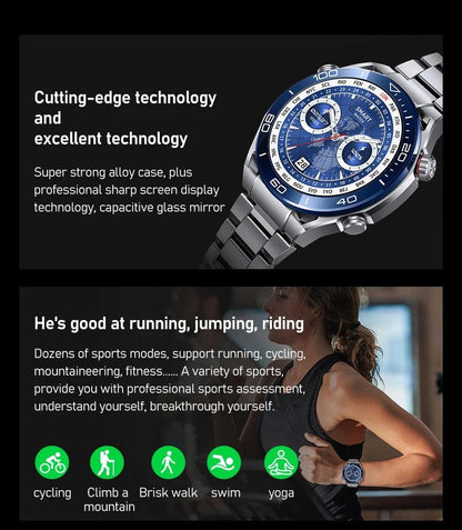 LEMFO smartWatches for men stainless steel|Your Timeless Companion, Now Exclusively Yours! Carauana Store