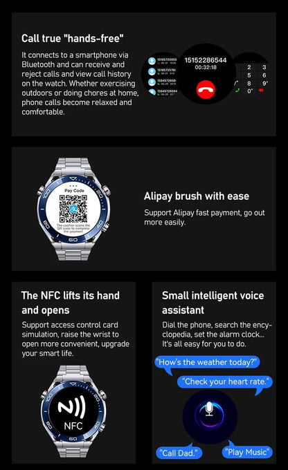 LEMFO smartWatches for men stainless steel|Your Timeless Companion, Now Exclusively Yours! Carauana Store