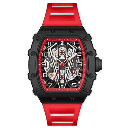 MEGIR Tonneau Dial Sport Watch For Men Fashion Waterproof Quartz Wristwatches Auto Date Luminous Silicone Strap 9006 Carauana Store