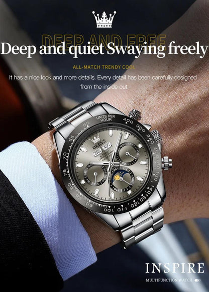 OLEVS Luxury Men's Chronograph Automatic Mechanical Wristwatch-Top Brand Watch Carauana Store