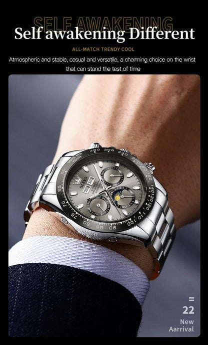 OLEVS Luxury Men's Chronograph Automatic Mechanical Wristwatch-Top Brand Watch Carauana Store