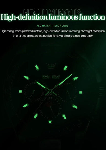 OLEVS Luxury Men's Chronograph Automatic Mechanical Wristwatch-Top Brand Watch Carauana Store