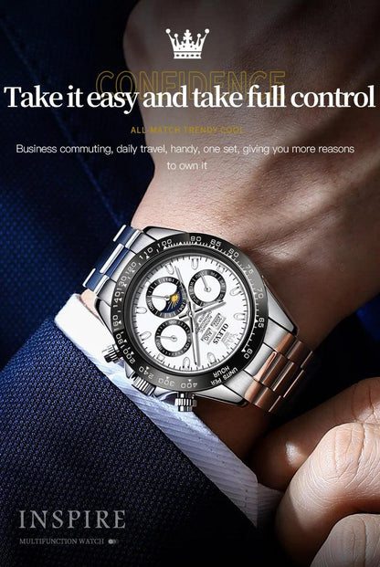 OLEVS Luxury Men's Chronograph Automatic Mechanical Wristwatch-Top Brand Watch Carauana Store