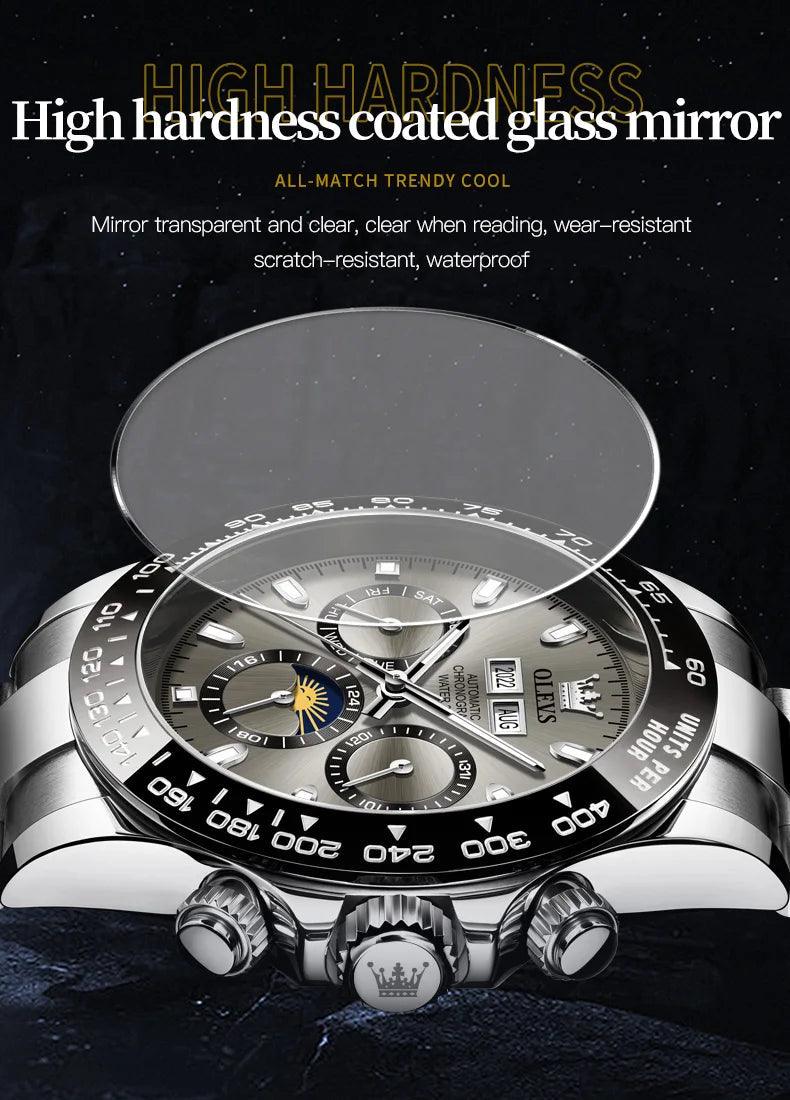 OLEVS Luxury Men's Chronograph Automatic Mechanical Wristwatch-Top Brand Watch Carauana Store
