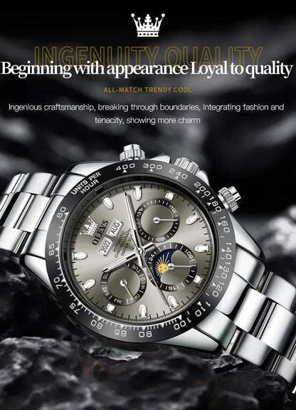 OLEVS Luxury Men's Chronograph Automatic Mechanical Wristwatch-Top Brand Watch Carauana Store