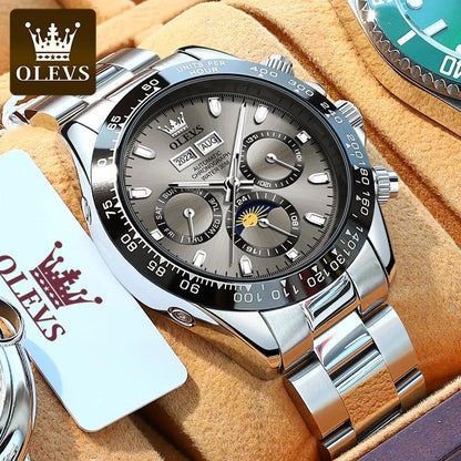 OLEVS Luxury Men's Chronograph Automatic Mechanical Wristwatch-Top Brand Watch Carauana Store