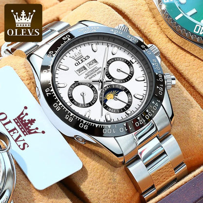 OLEVS Luxury Men's Chronograph Automatic Mechanical Wristwatch-Top Brand Watch Carauana Store