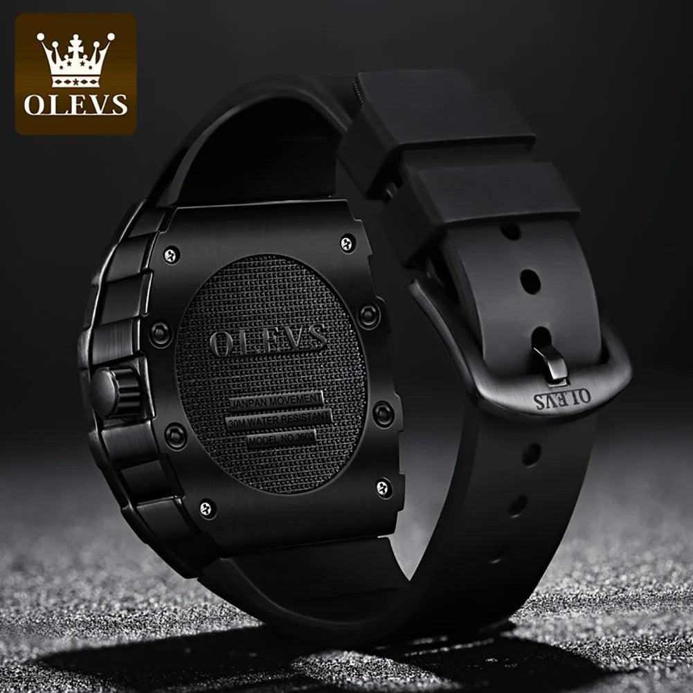 OLEVS Men's Fashion Barrel Shaped Dial Quartz Wristwatch Carauana Store