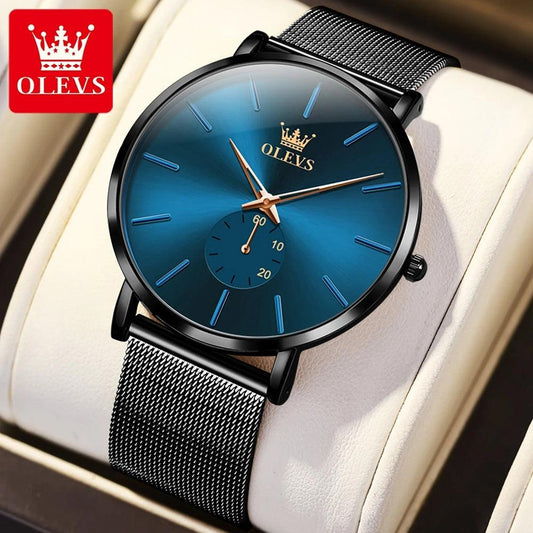 OLEVS Men's Minimalist Ultra-thin Original Quartz Watch Carauana Store