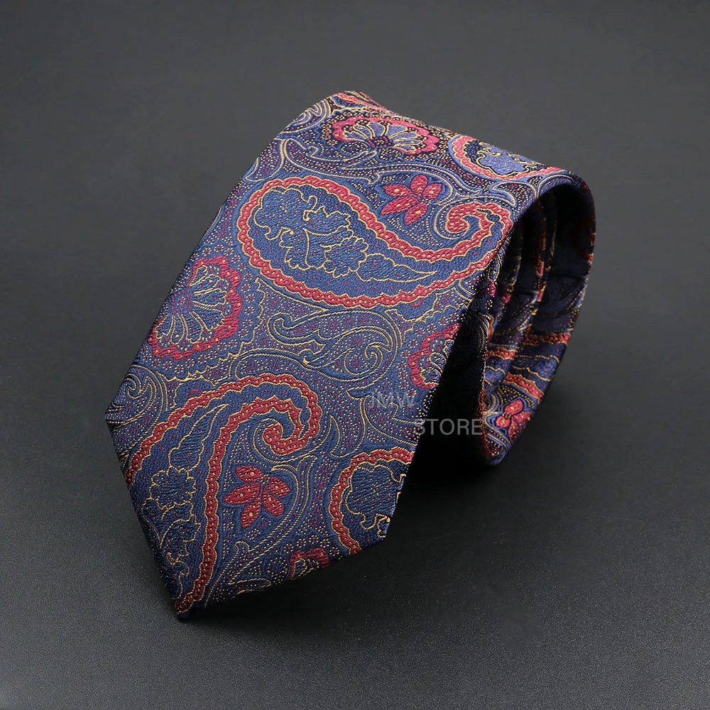 Patterned tie on a dark gray background