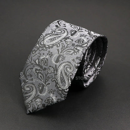 Patterned tie on a dark background
