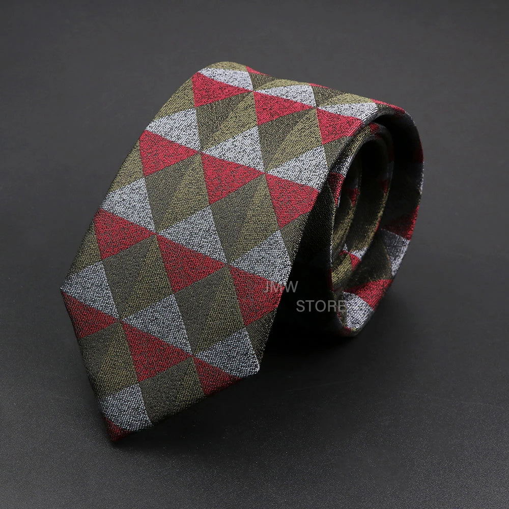 Patterned tie on a dark background