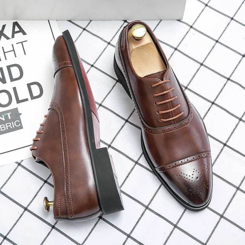 Oxfords Shoes  Business for Men Brown Black