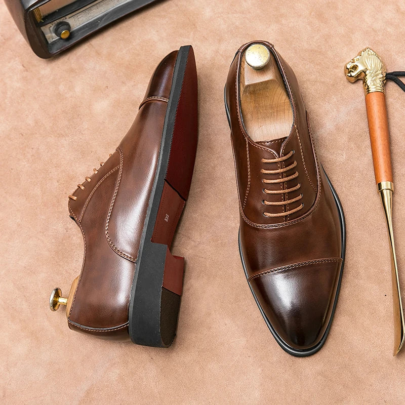 Oxfords Shoes  Business for Men Brown Black