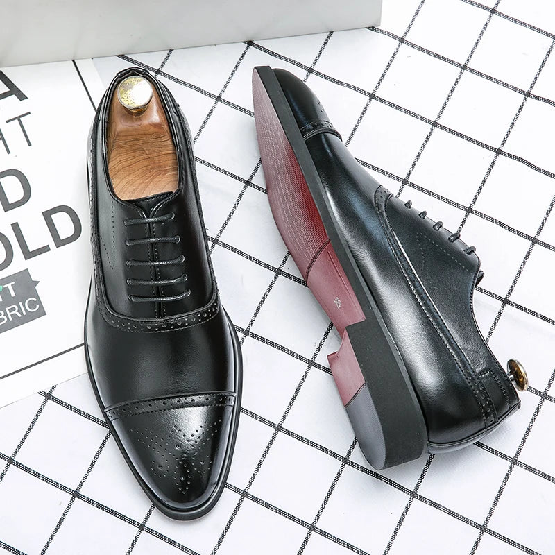Oxfords Shoes  Business for Men Brown Black