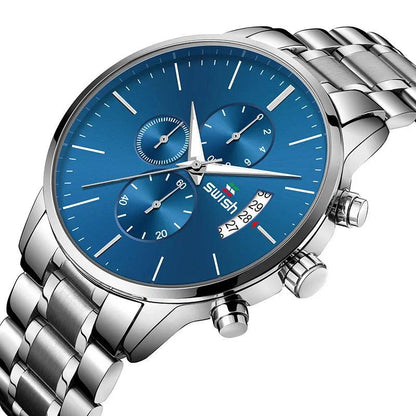 SWISH Luxury Full Steel Business Wristwatch for Male Carauana Store