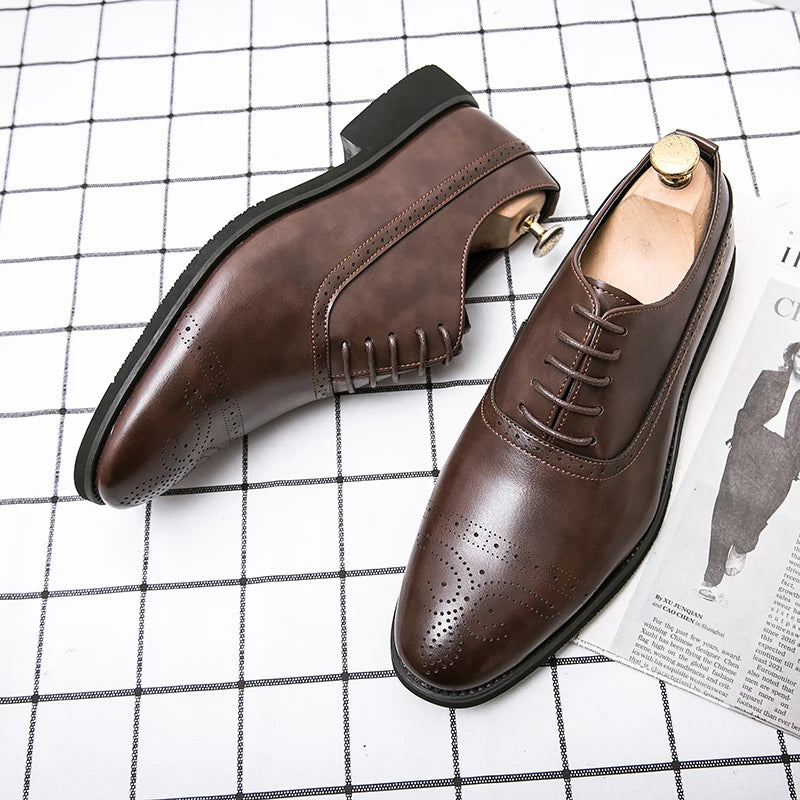 Oxfords Shoes  Business for Men Brown Black