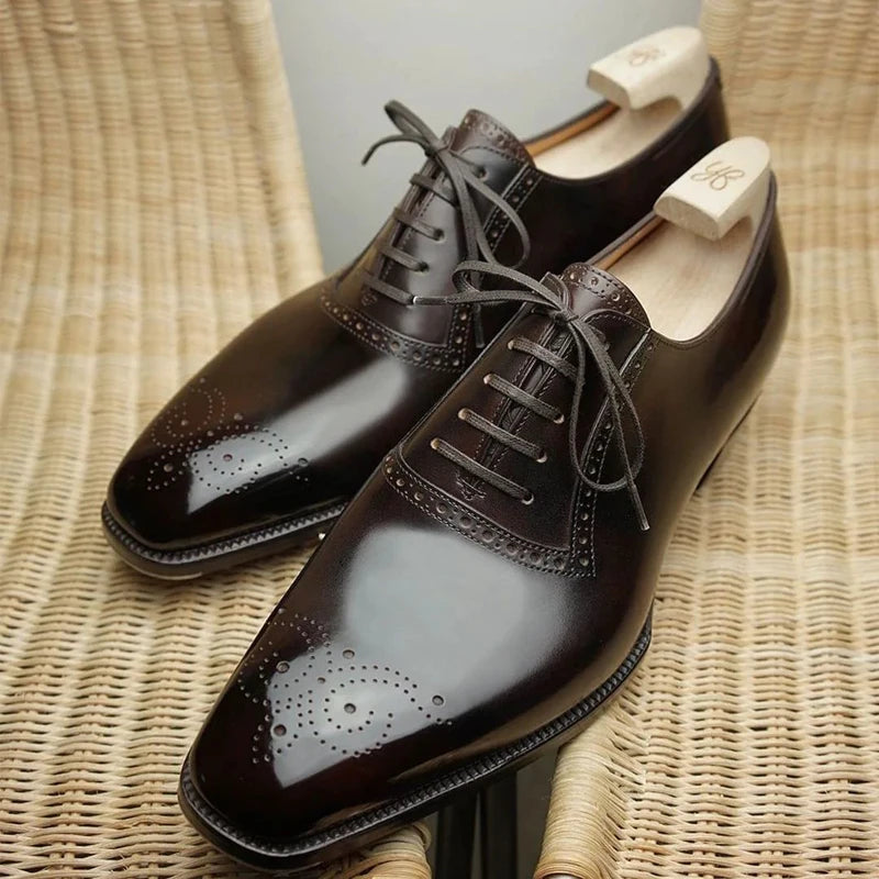 Oxfords Shoes  Business for Men Brown Black