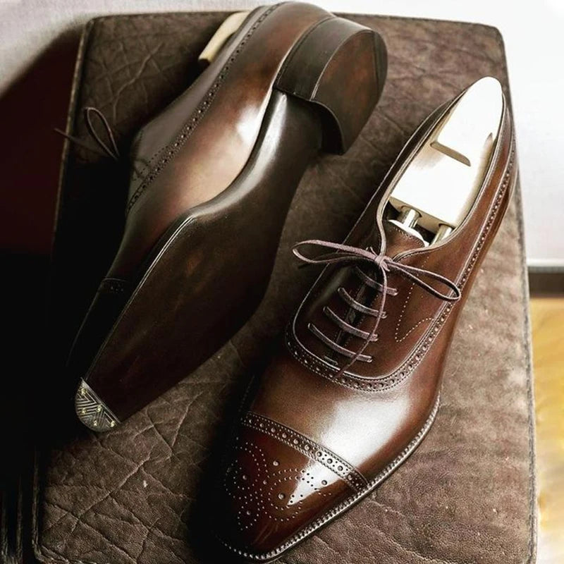 Oxfords Shoes  Business for Men Brown Black