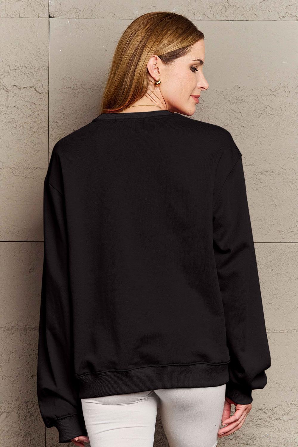 Simply Love Full Size Snowflakes Round Neck Sweatshirt Carauana Store