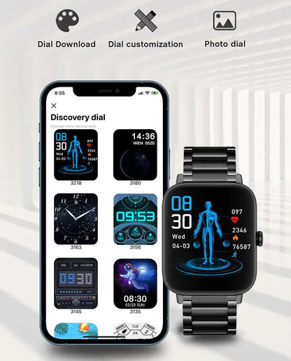Trosmart Fusion: Where Fashion Meets Functionality in a Timeless Symphony|Smartwatch Golden For Android IOS Unisex Carauana Store