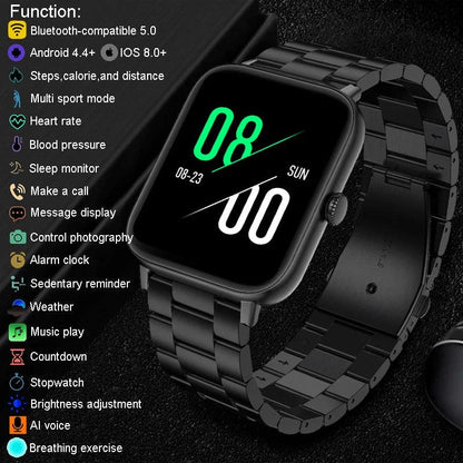Trosmart Fusion: Where Fashion Meets Functionality in a Timeless Symphony|Smartwatch Golden For Android IOS Unisex Carauana Store