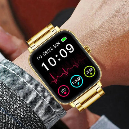 Trosmart Fusion: Where Fashion Meets Functionality in a Timeless Symphony|Smartwatch Golden For Android IOS Unisex Carauana Store
