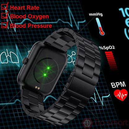 Trosmart Fusion: Where Fashion Meets Functionality in a Timeless Symphony|Smartwatch Golden For Android IOS Unisex Carauana Store