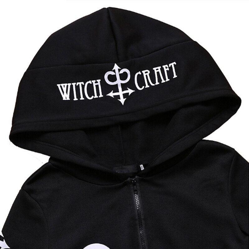 Women Hoodies Gothic Moon Letters Carauana Store