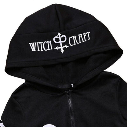 Women Hoodies Gothic Moon Letters Carauana Store