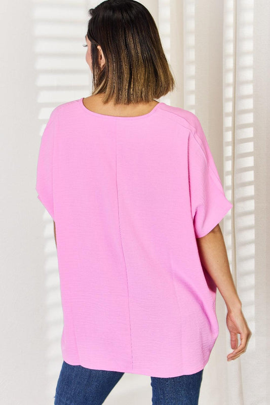 Zenana Texture Short Sleeve T-Shirt Carauana Store