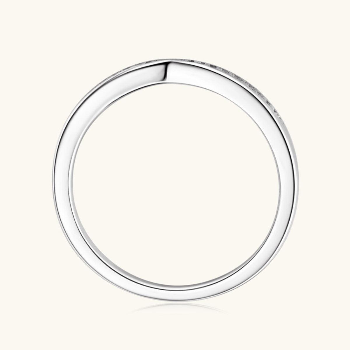 925 Sterling Silver Inlaid Moissanite Ring Carauana Store