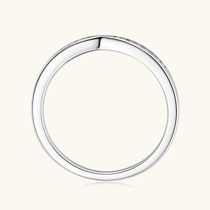 925 Sterling Silver Inlaid Moissanite Ring Carauana Store