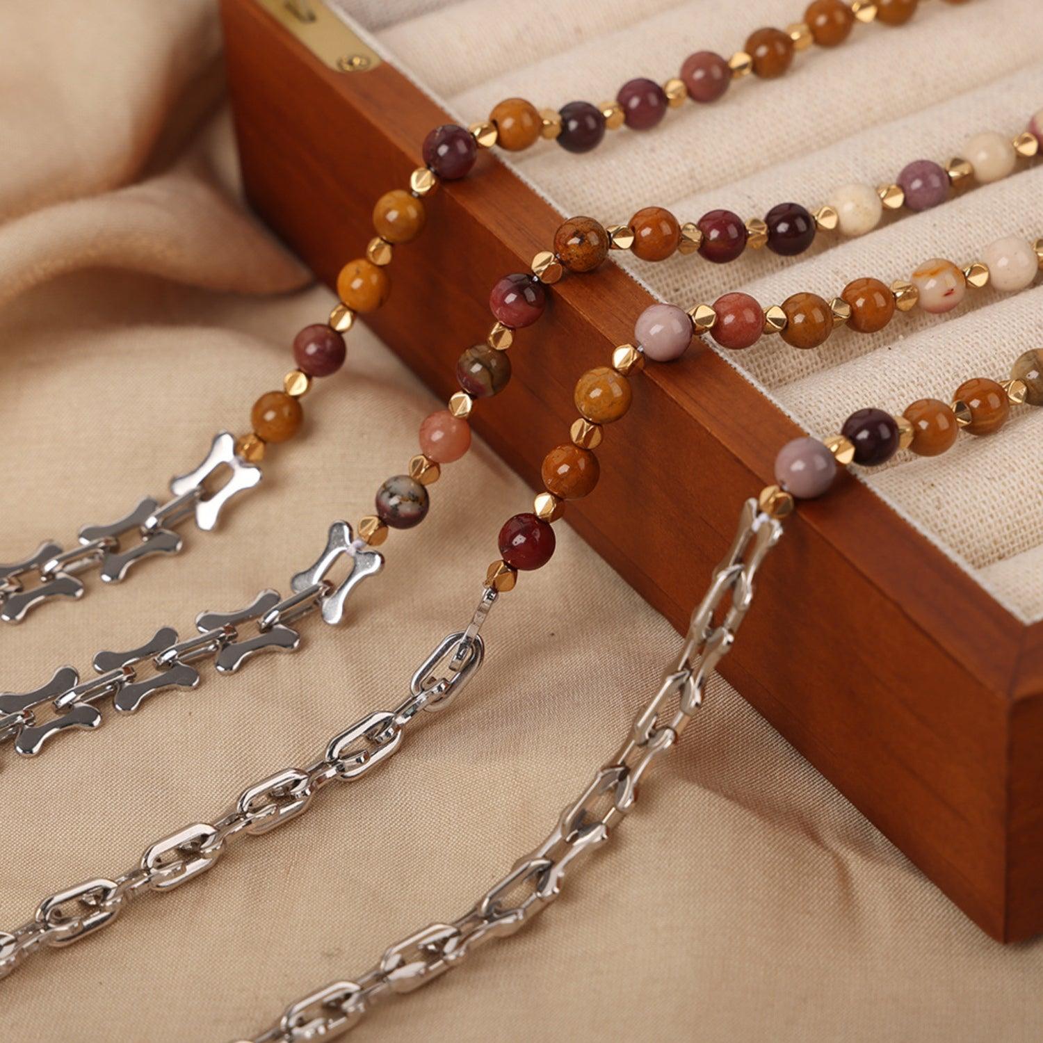 Titanium Steel Egg Yolk Stone Necklace Carauana Store
