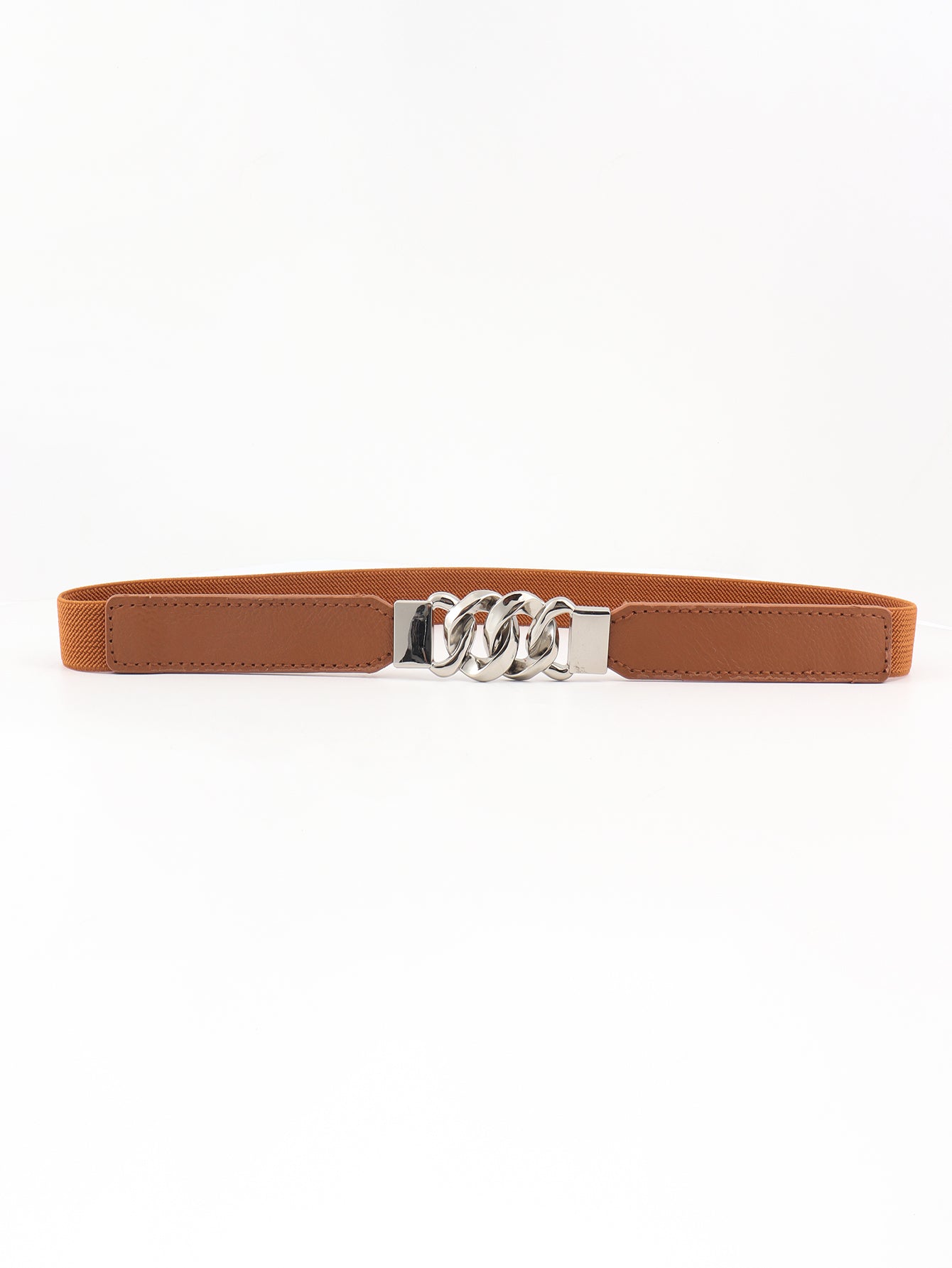 Zinc Alloy Buckle Elastic PU Belt Carauana Store