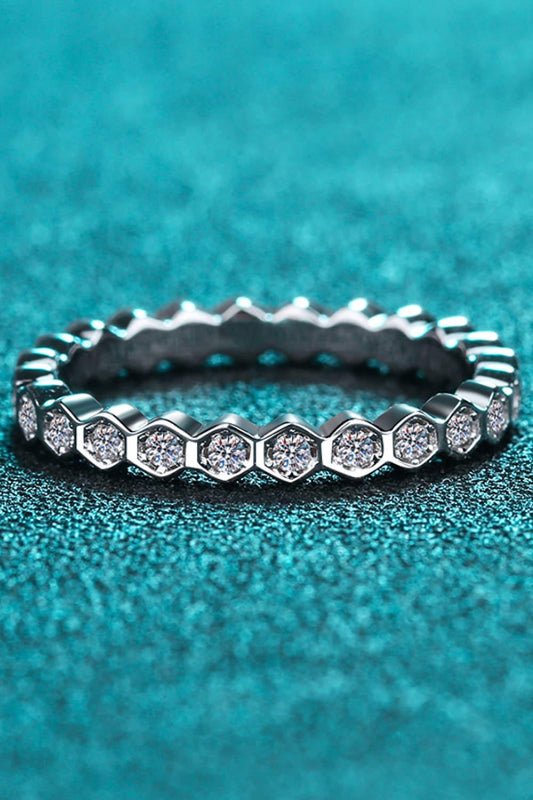 Moissanite 925 Sterling Silver Eternity Ring Carauana Store