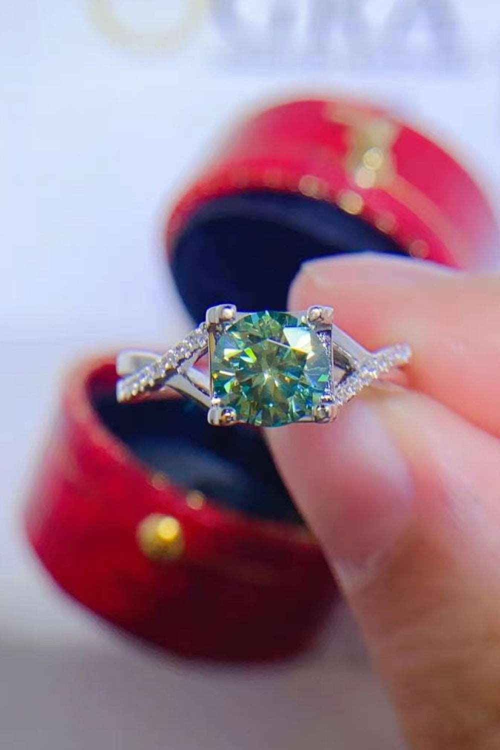 1 Carat Moissanite 925 Sterling Silver Ring Carauana Store