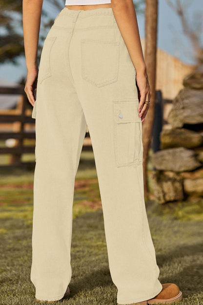 Loose Fit Drawstring Jeans with Pocket Carauana Store