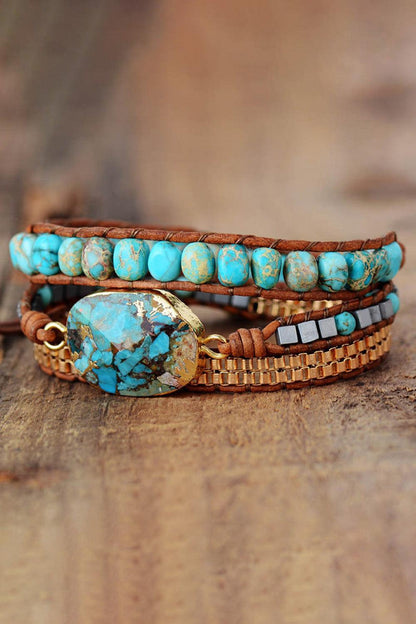 Handmade Natural Stone Copper Bracelet Carauana Store