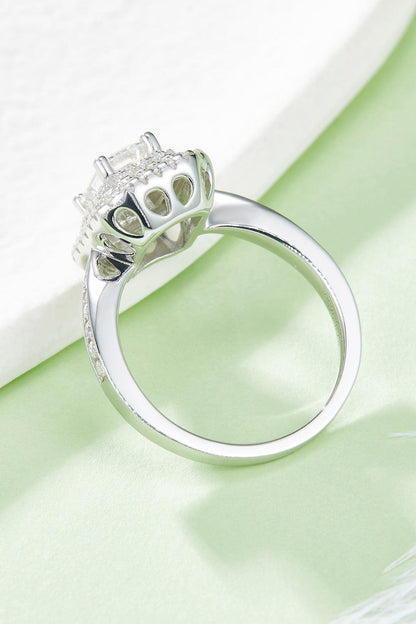 Adored 1 Carat Moissanite 925 Sterling Silver Side Stone Ring Carauana Store