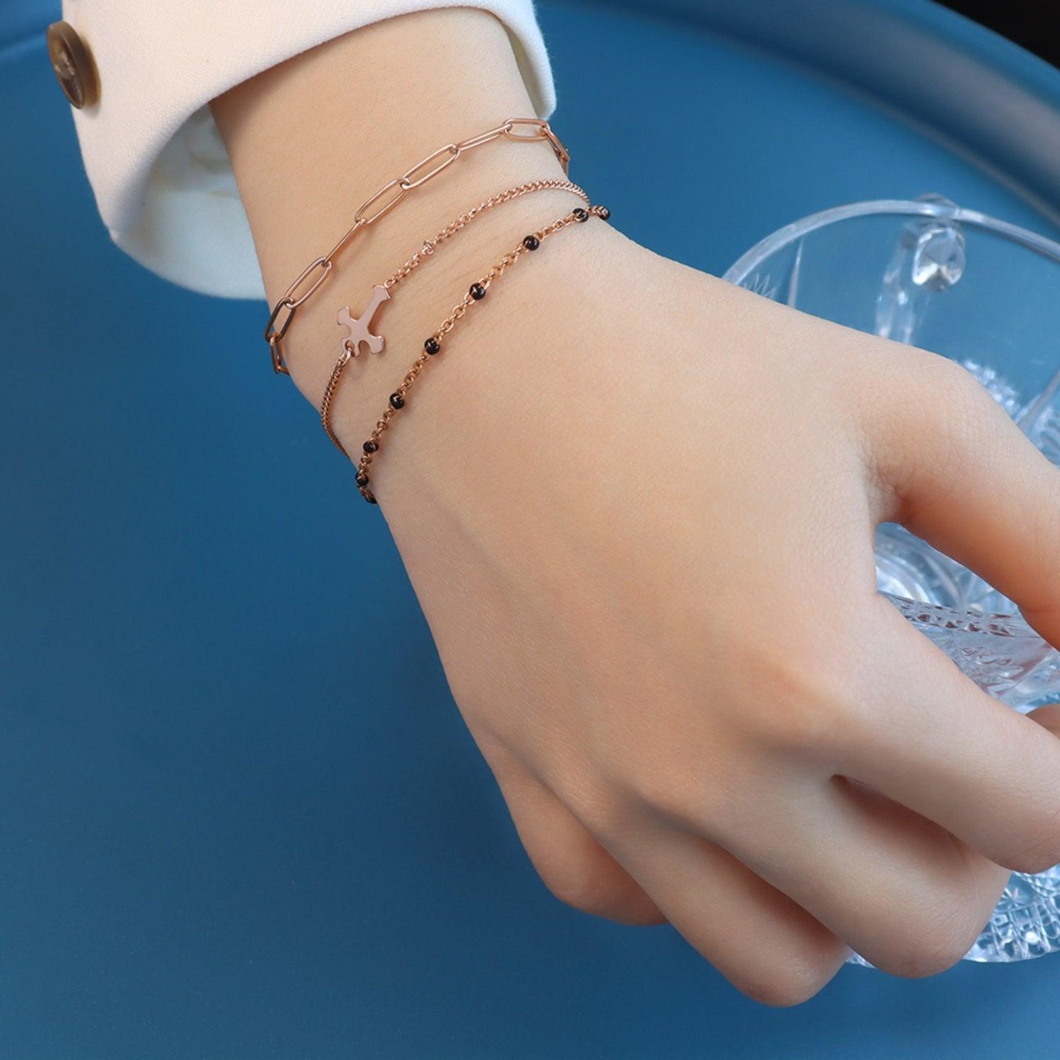 Titanium Steel Three-Layered Bracelet Carauana Store